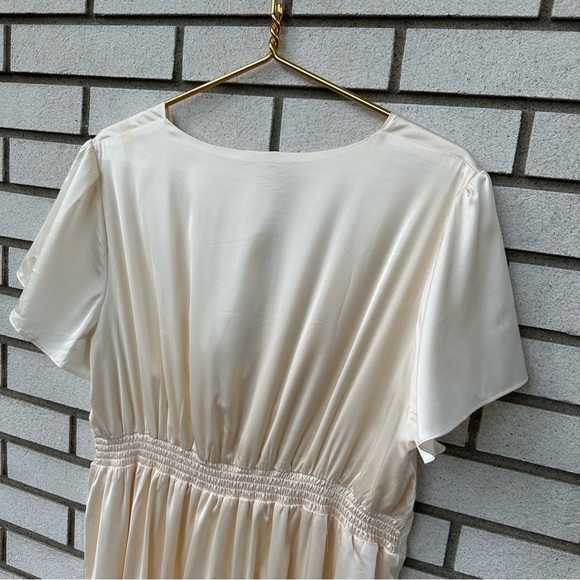 NWT Baltic Born Poppy Satin Midi Dress Cream Ivory - Picture 10 of 14